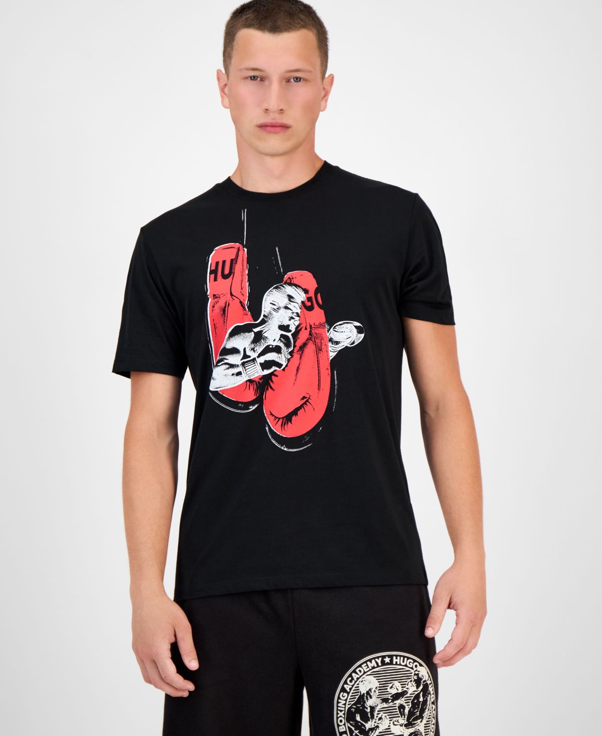 Мужская футболка Diboxer с коротким рукавом и круглым вырезом с принтом Hugo Boss