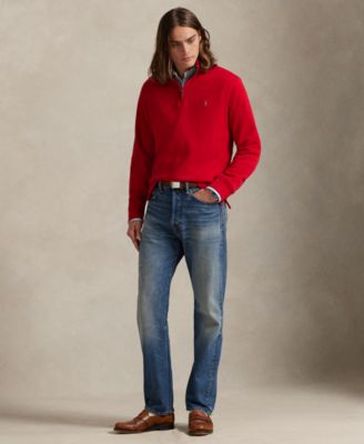 Men's Estate-Rib Cotton Quarter-Zip Pullover