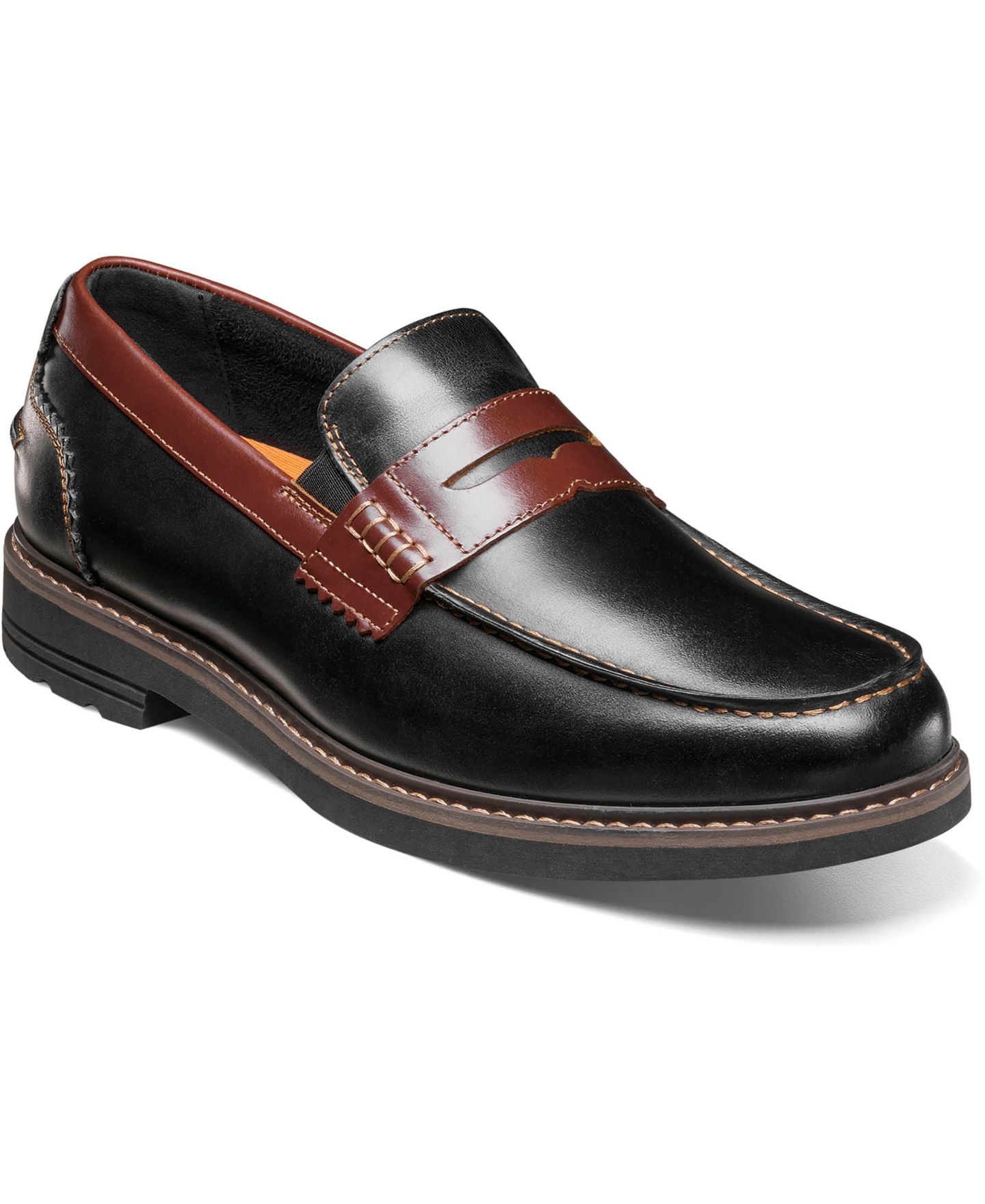 Мужские туфли Nunn Bush Odin II Moc Toe Penny, цвет: Чёрный разноцветный — фото 1