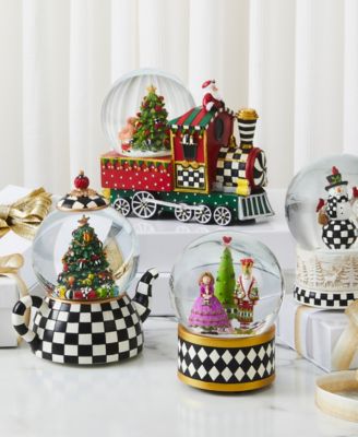 Courtly Check Teapot Snow Globe