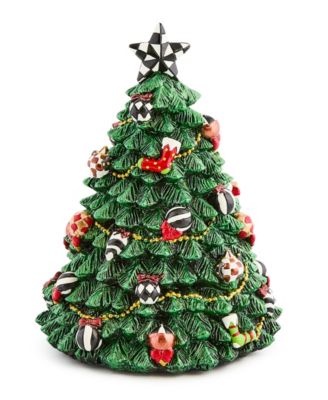 Courtly Check Christmas Tree Rotating Music Box