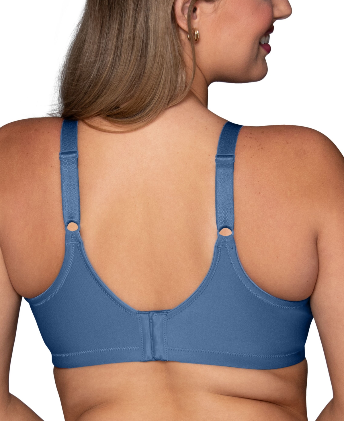 Vanity Fair Lingerie Vanity Fair Full Figure Beauty Back Smoother Wireless Bra 71380 In Blue