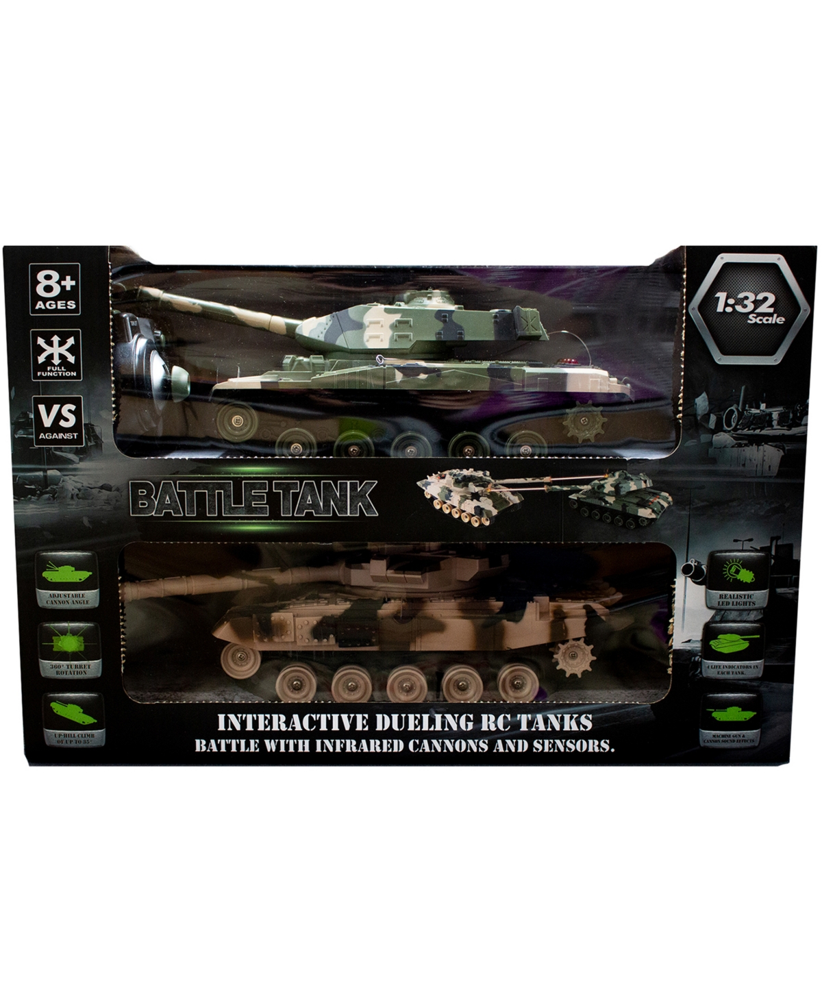 Jupiter Creations Remote Control Vehicles Dueling Battle Tanks Set In Multi