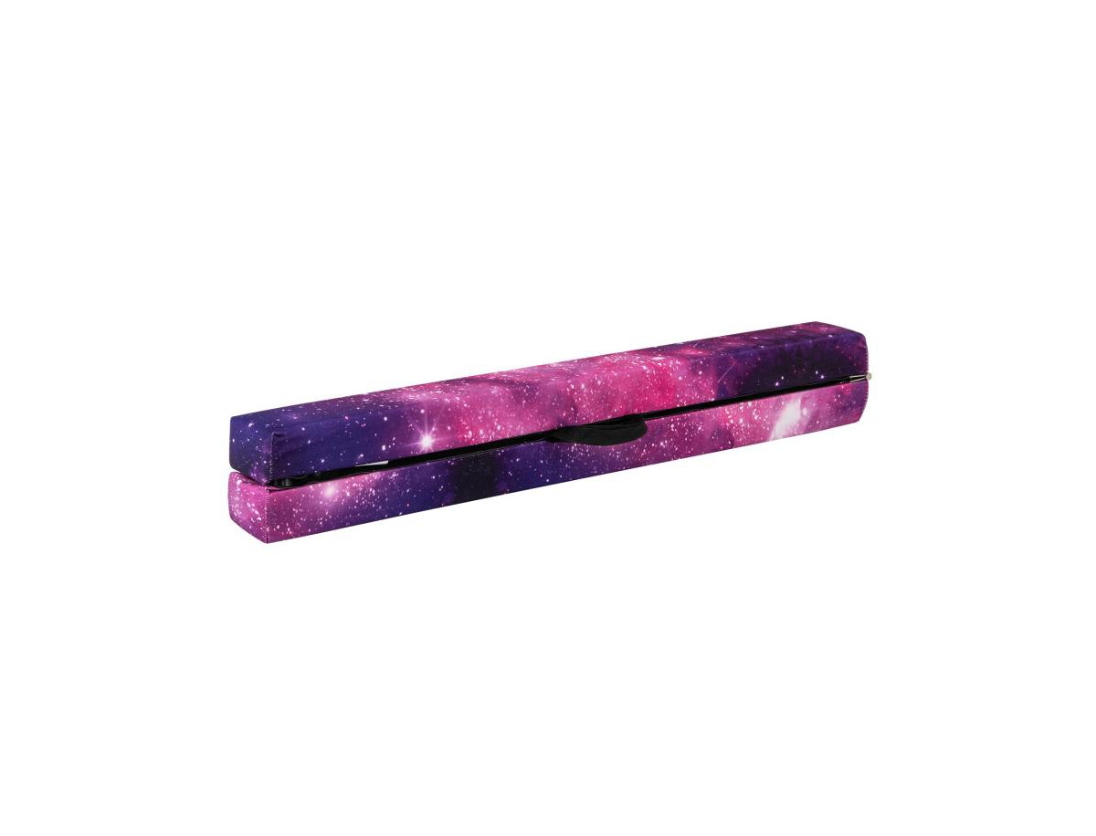 9 Ft Folding Gymnastics Balance Beam with Anti-slip Base and Pine Wood Frame - Dark purple