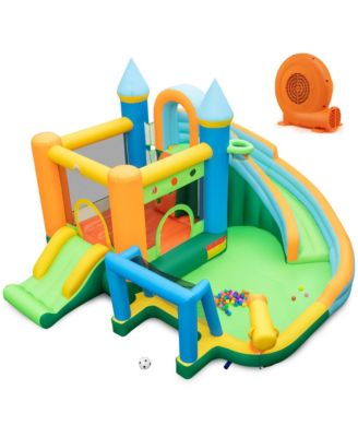 Inflatable Water Slide Kids Blow up Water Park with Climbing Wall Blower Included