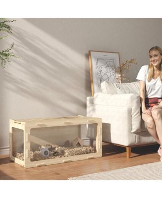 39 in Hamster Cage w/ Easy View Acrylic Panels, Openable Roof,