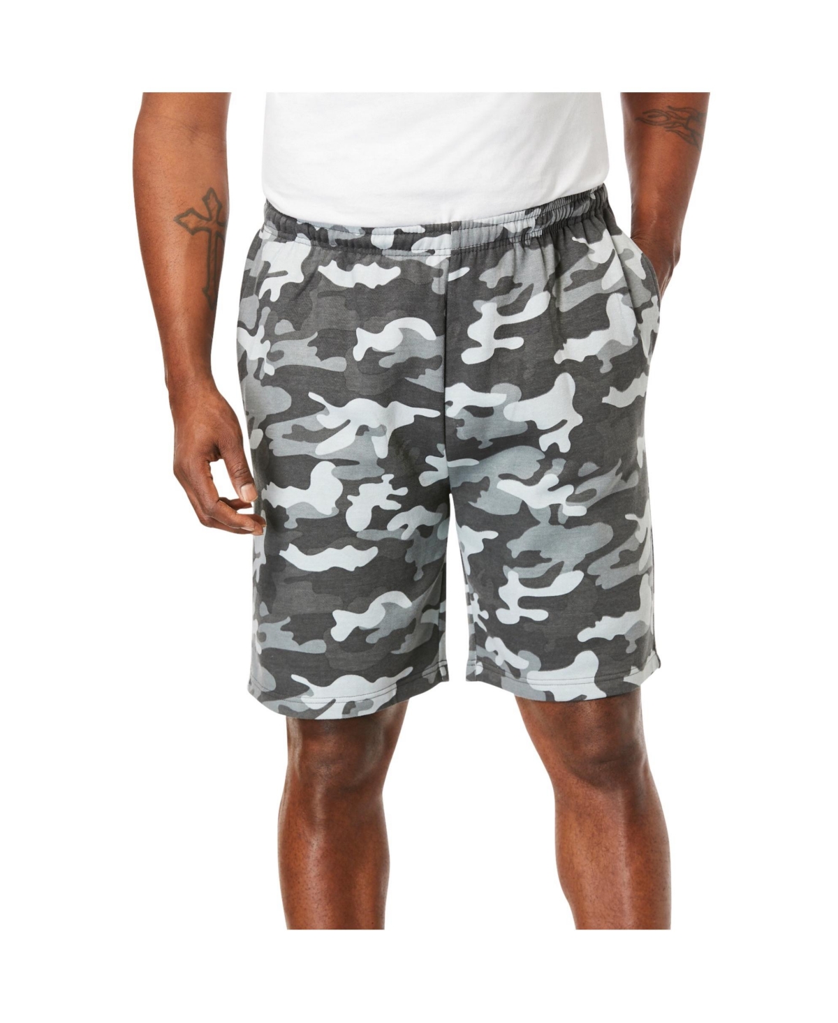 Big & Tall Comfort Fleece Shorts - Dark olive green