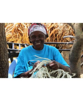 Ripples of Nourishment Handmade Sisal Straw Basket Tote Bag