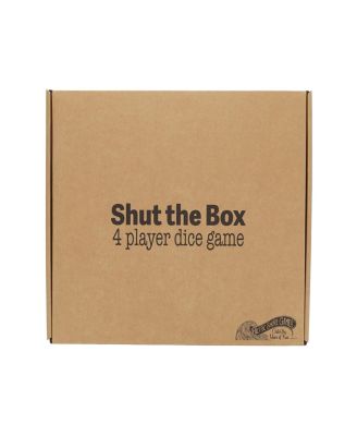 4 Player Shut the Box Dice Board Game with Black Stained Wood - 12 in