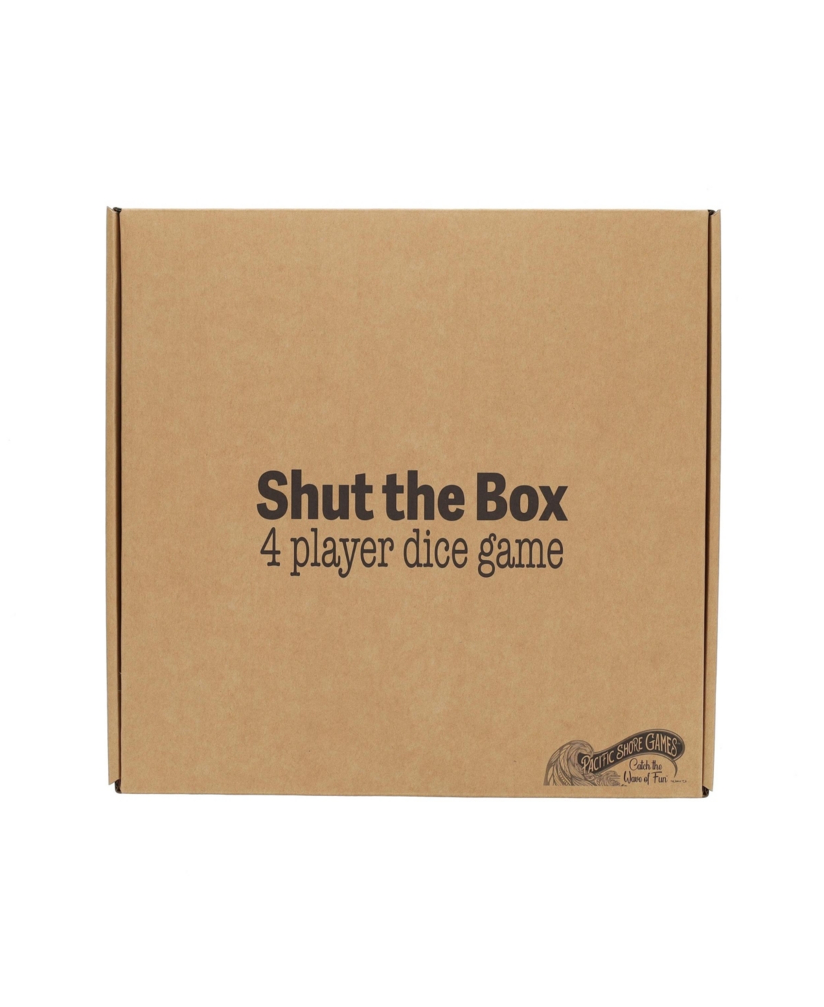 Pacific Shore Games 4 Player Shut The Box Dice Board Game With Black Stained Wood In Black