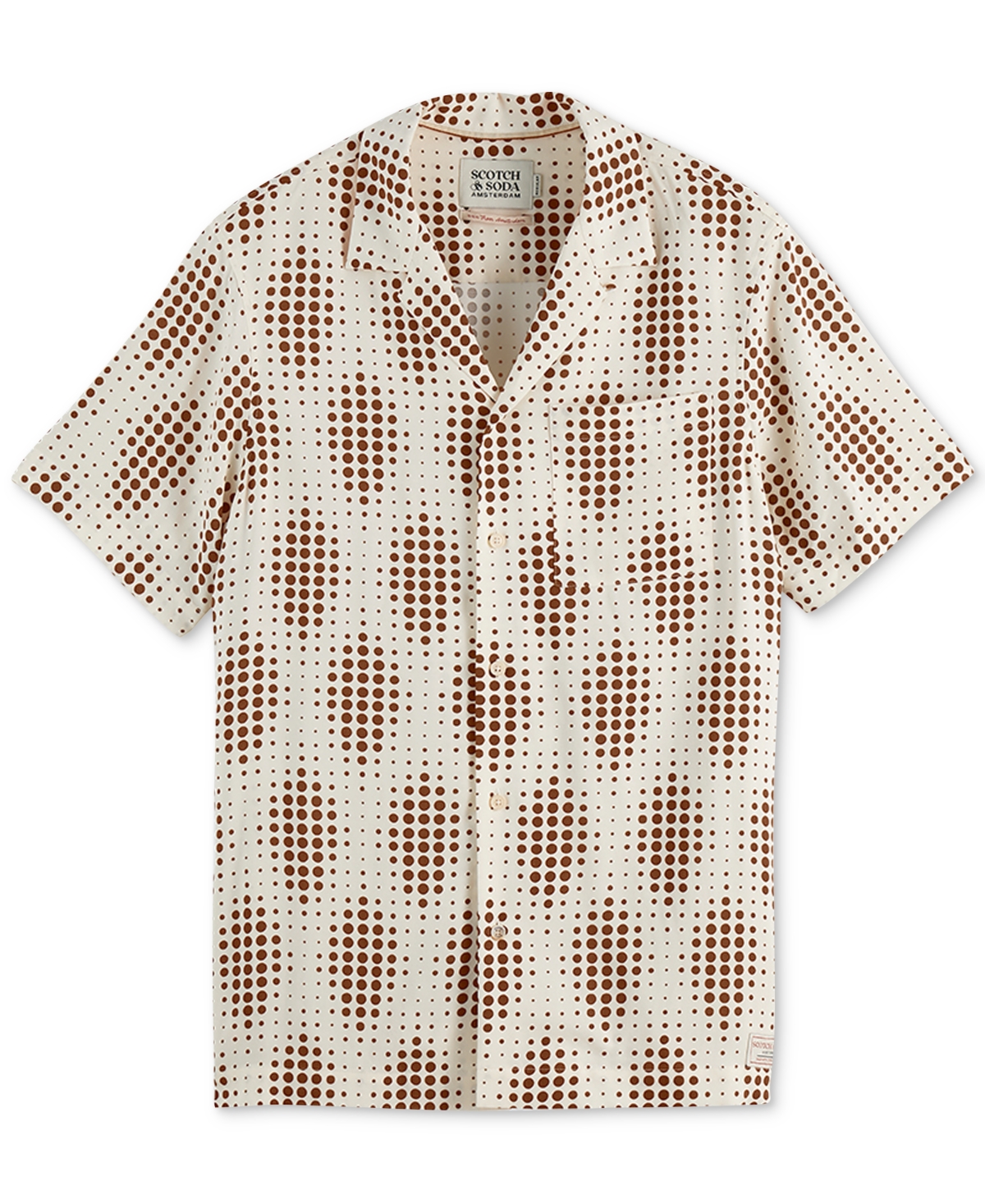Scotch & Soda Men's Relaxed Fit Short Sleeve Printed Button-front Camp Shirt In Multi
