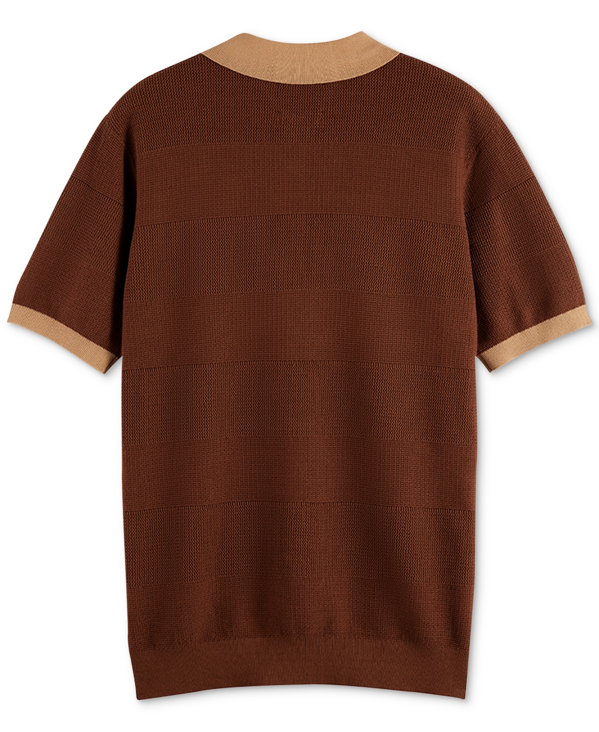 Scotch & Soda Men's Short Sleeve Tone-on-tone Polo Shirt In Brown