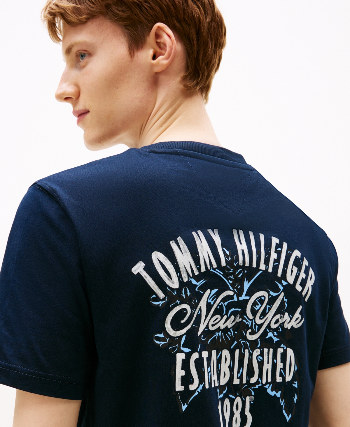 Tommy Hilfiger Men's 1985 Logo Graphic T-shirt In Blue