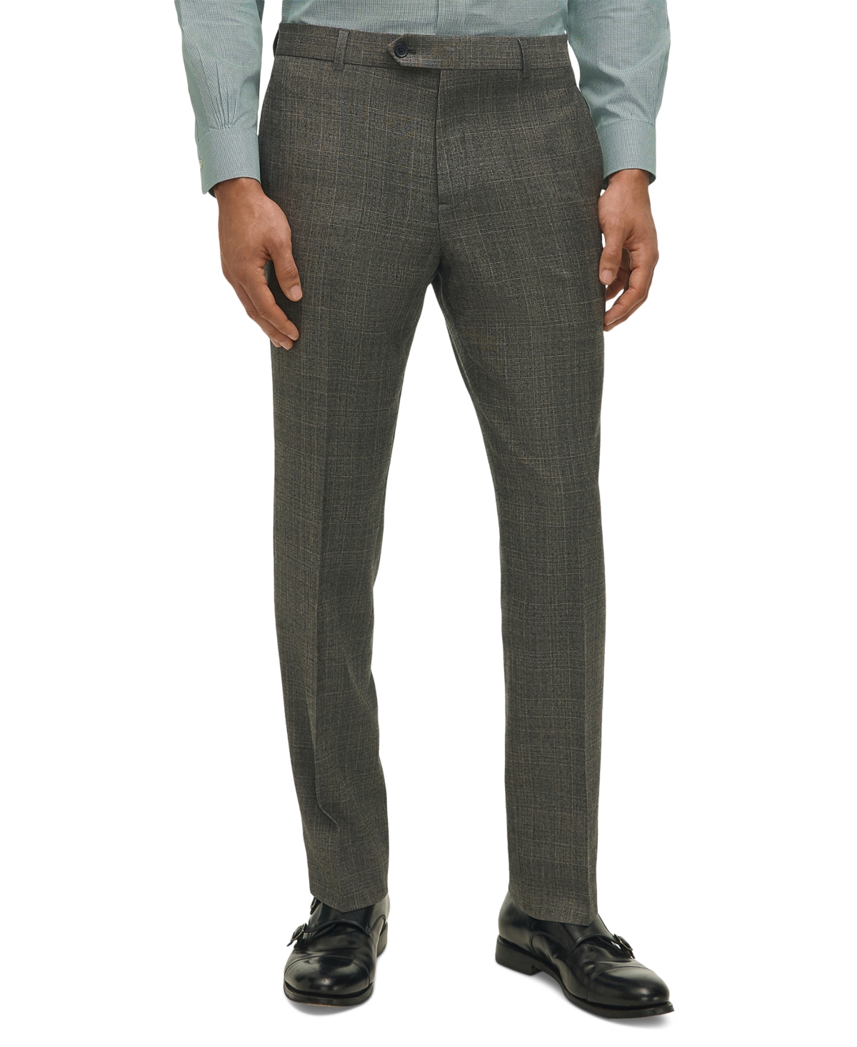 Men's Classic-Fit Wool-Blend Suit Pants - Gray