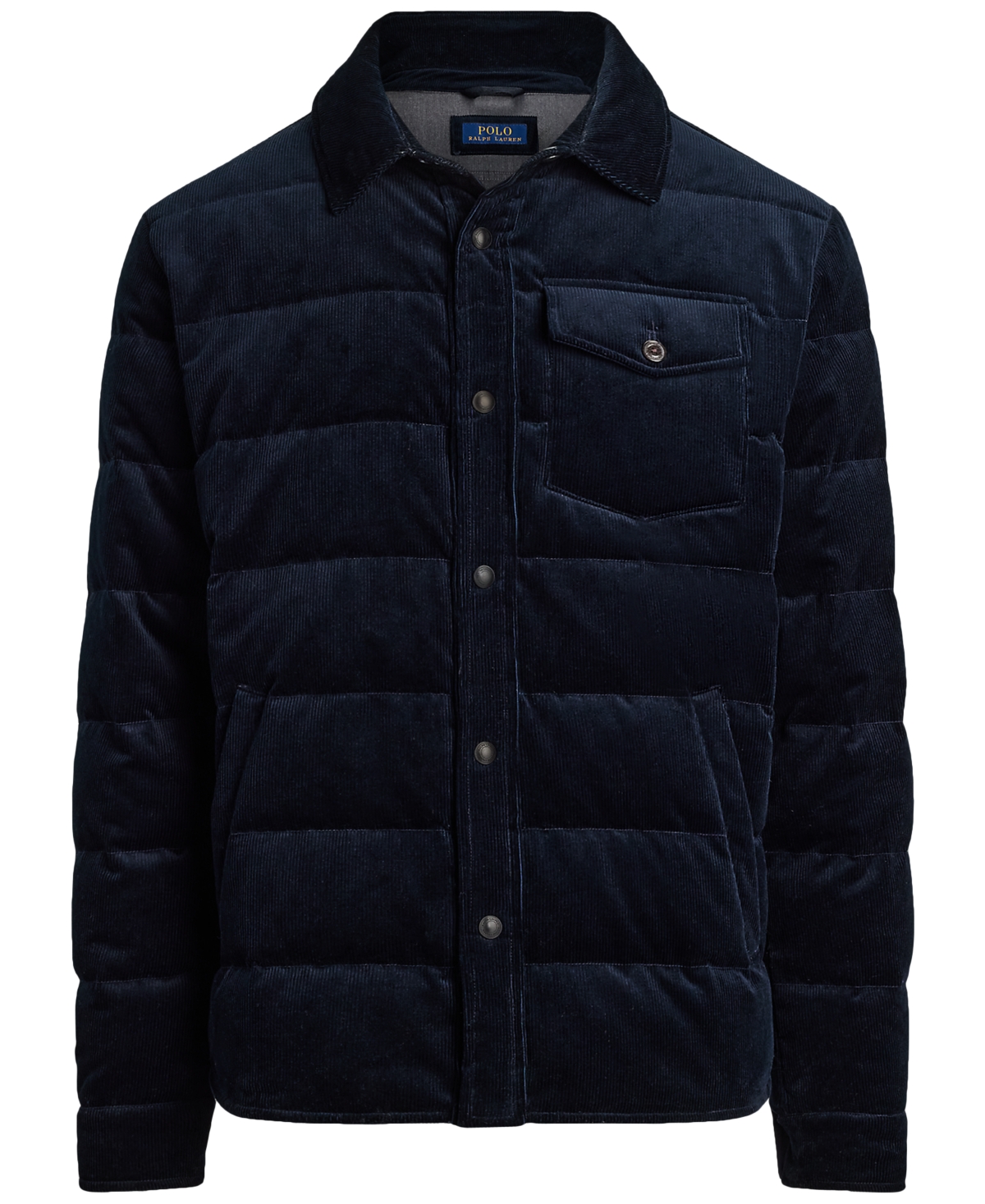 Polo Ralph Lauren Buttoned Padded Shirt Jacket In Blue
