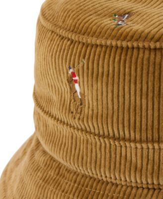 Men's Duck-Embroidered Corduroy Bucket Hat