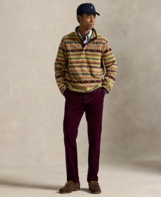 Men's Fair Isle–Inspired Fleece Pullover