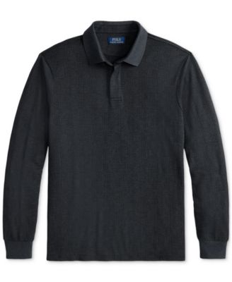 Men's Classic-Fit Glen Plaid Jersey Polo Shirt