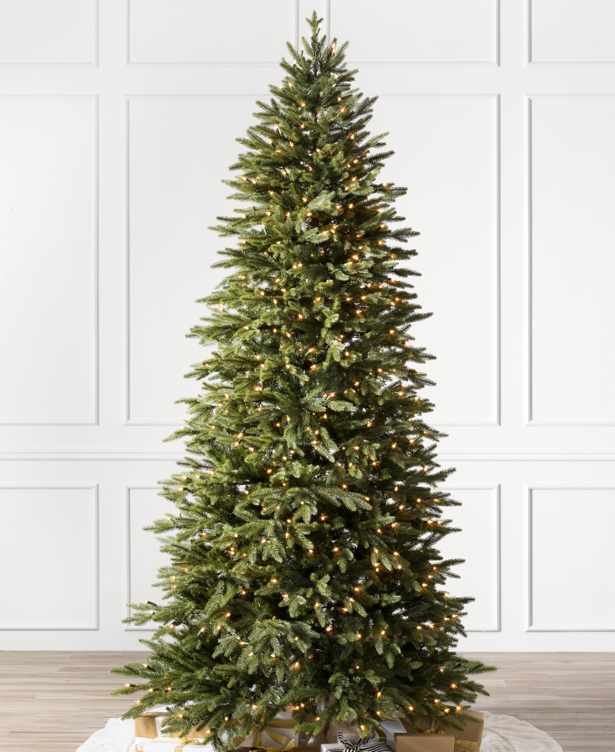 Balsam Hill 7 Ft Pre-lit Silverado Slim Tree In Green
