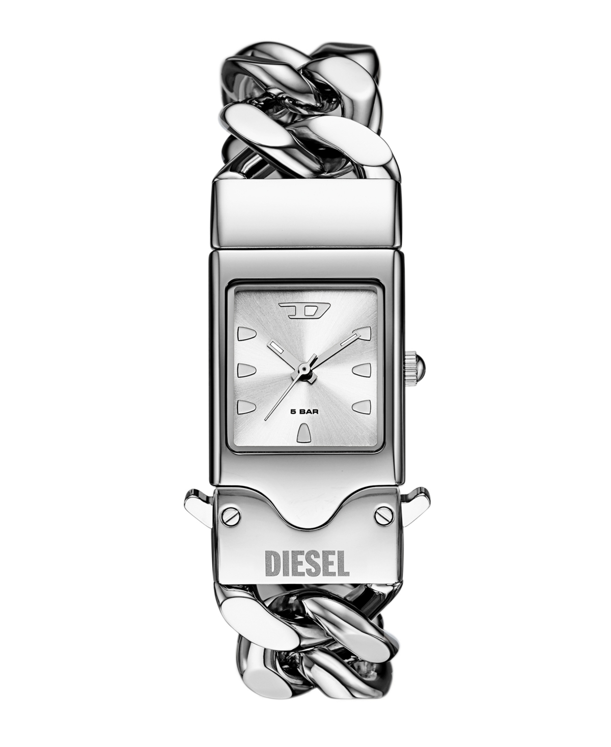 Men's Closer Quartz Three-Hand Silver Stainless Steel Watch, 22mm - Silver