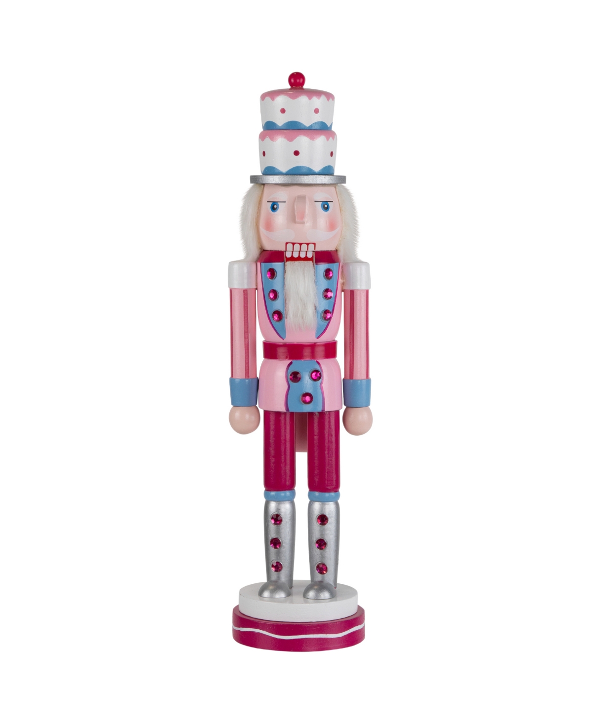 15" Cake King Nutcracker Christmas Figure - Pink