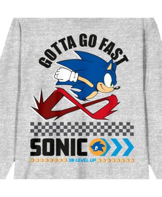 Men's Modern Gotta Go Fast Crew Neck Long Sleeve Athletic Heather Adult Tee-Large