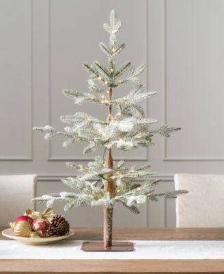 3 ft Frosted Alpine Balsam Fir Pre-Lit Tabletop Tree