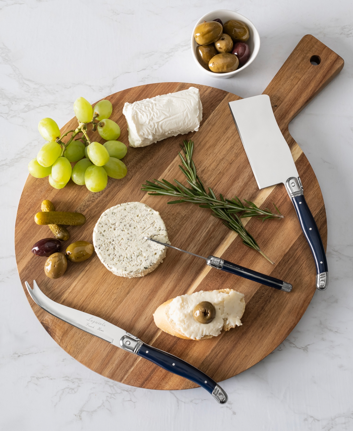French Home Laguiole 3-pc. Cheese Knife Set In Blue
