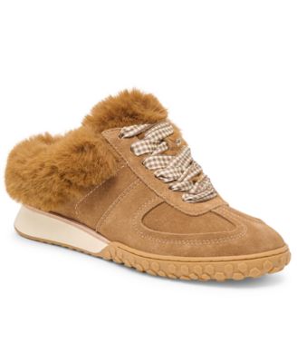 Dolce Vita - Women's Izzey Plush Cozy Retro Sneaker Slides