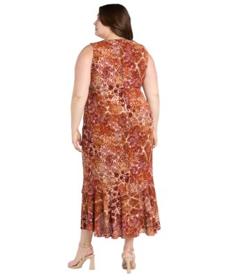 Plus Size V-Neck Sleeveless Maxi Dress