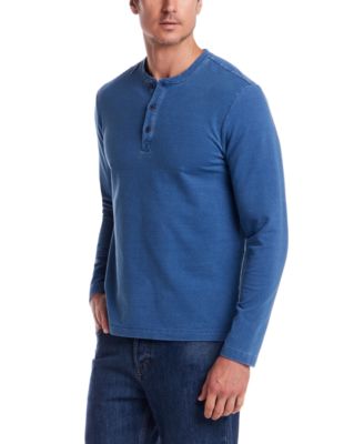 Men's Long Sleeve Indigo Henley