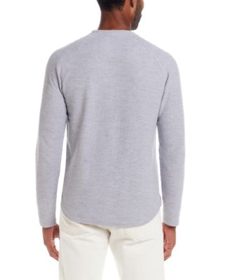 Men's Long Raglan Sleeve Ribbed Crewneck T-Shirt