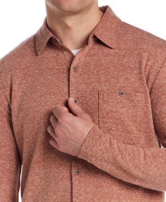 Men's Long Sleeve Heathered Button-Front Shirt