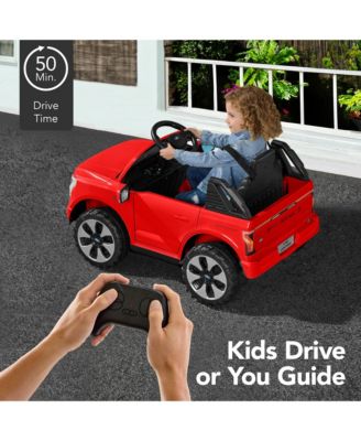 Kids 12V Ride On Car Officially Licensed Ford Lightning Truck w/ Remote, LED Lights