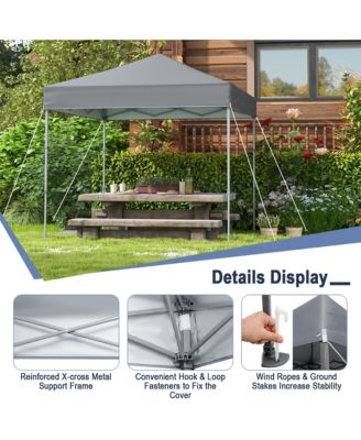 Patio 6.6 x 6.6ft Outdoor Pop-up Canopy Tent UPF 50+ Portable Sun Shelter