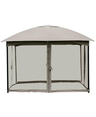 11.5FT Patio Gazebo Canopy Tent Wedding Party Shelter Awning Mosquito Netting