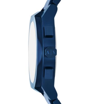 Men's Sync Quartz Chronograph Blue Stainless Steel Watch, 42mm