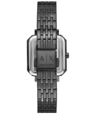 Women's Quartz Three-Hand Gunmetal Stainless Steel Watch, 27mm