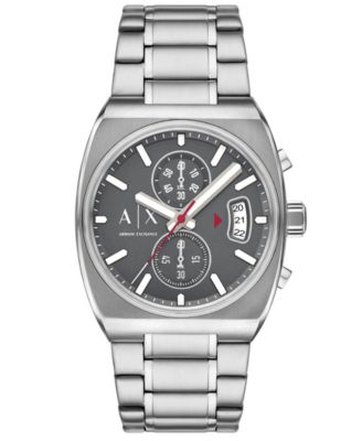 Men's Quartz Chronograph Silver Stainless Steel Watch, 40mm