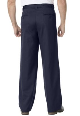Men's Big & Tall Wide Leg Wrinkle Free Expandable Waist Pant