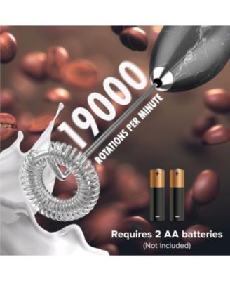 Milk Frother Battery Operated Foam Maker For Coffee With Stainless Steel Stand