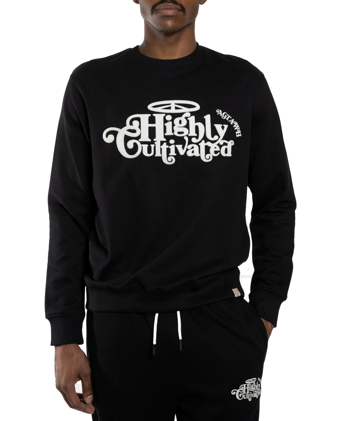 All Good Things Are Welcome Here Men's Highly Cultivated Crewneck Sweatshirt In Black