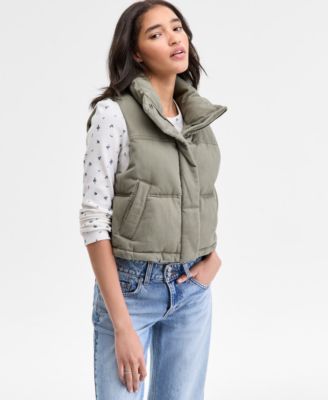 Levi's - Women's Short Cotton Sleeveless Puffer Vest