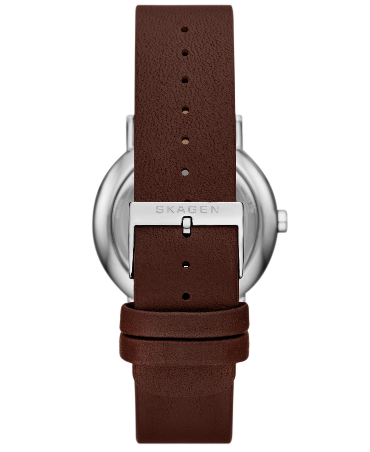Мужские часы Skagen Signatur Quartz Multifunction Brown Leather Watch, 40mm — фото 3