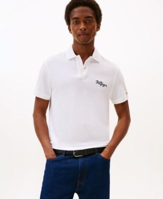 Men's Regular-Fit Logo Script Embroidery Polo Shirt