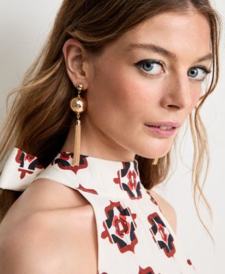 Macy's - Gold-Tone Ball Fringe Chain Drop Earrings