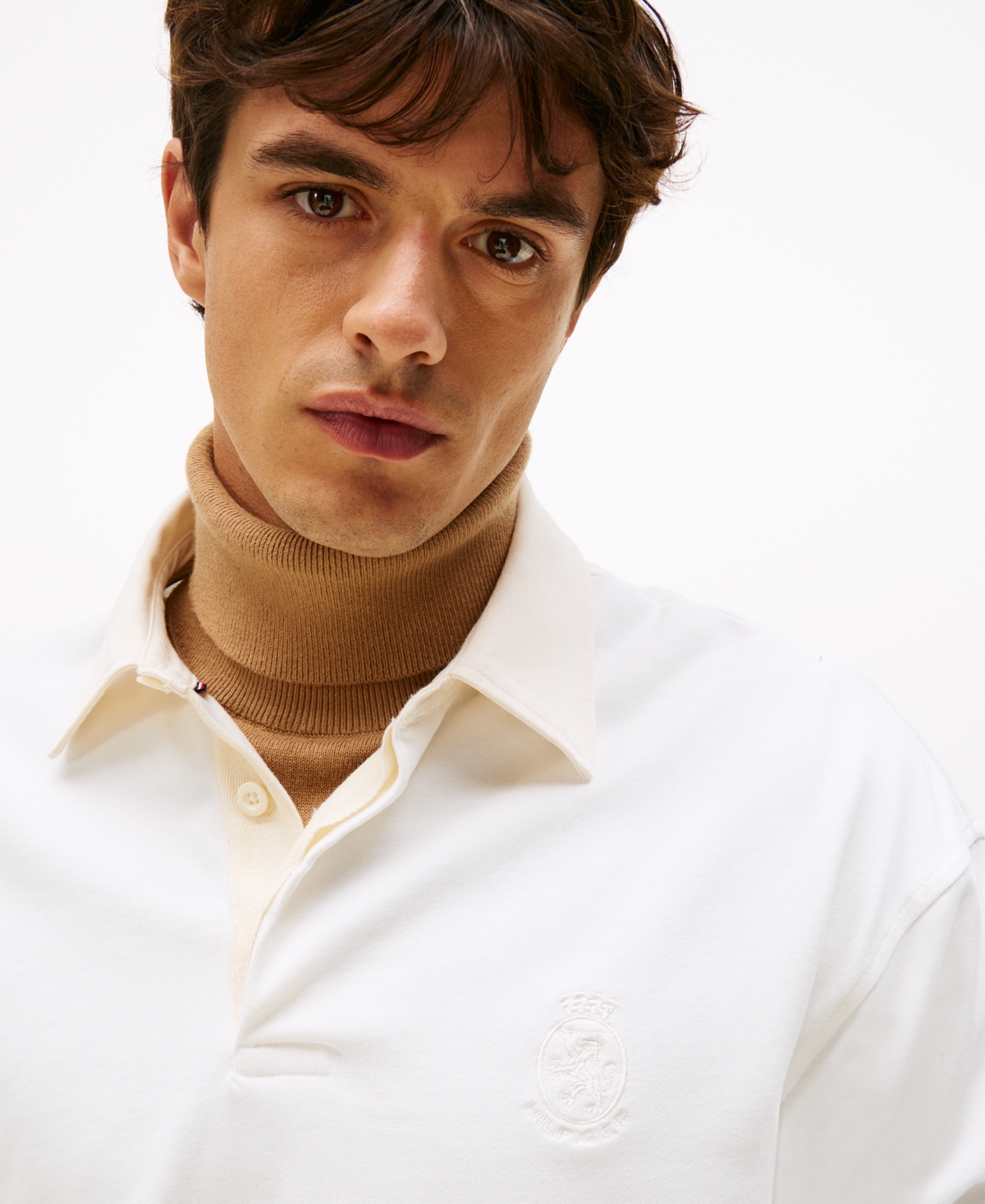 Tommy Hilfiger Hilfiger Crest Brushed Rugby In Neutral