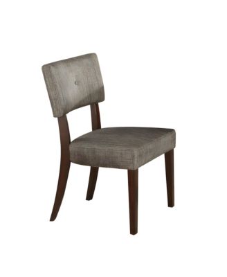 Set of 2 Tufted Upholstered Fabric Dining Chairs with Open Back Design For Dining Room