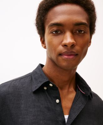 Men's Regular-Fit Linen Short-Sleeve Shirt