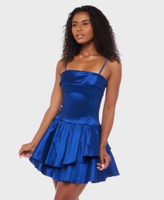 Juniors' Sleeveless Short Fit & Flare Dress